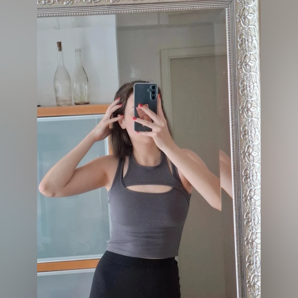 Bershka Gray Tank Top, S